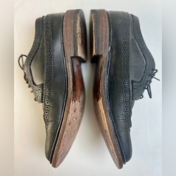 Frye James Wingtip Black Leather Lace Up Oxfords - Picture 4 of 9